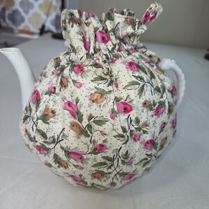 New Floral Tea Cozy with Pink and Green Accents.  (Teapot NOT Included) TTCP